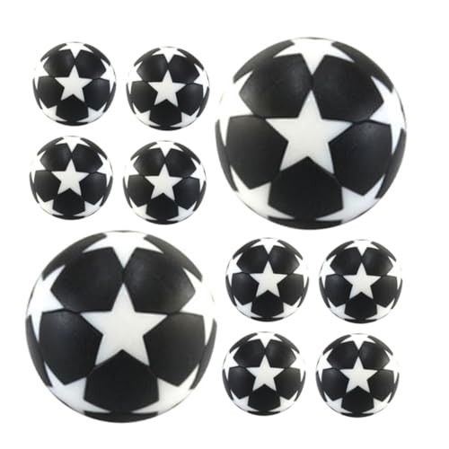 COOLHIYA 10 Stück Mini Fußballspiel Zubehör Schwarz Weiße Miniaturbälle mit Sternmuster Ersatzteile für Tischspiele und Kindersportzeug COOLHIYA 10 Stück Mini Fußballspiel Zubehör Schwarz Weiße Miniaturbälle mit Sternmuster Ersatzteile für Tischspiele und Kindersportzeug von COOLHIYA