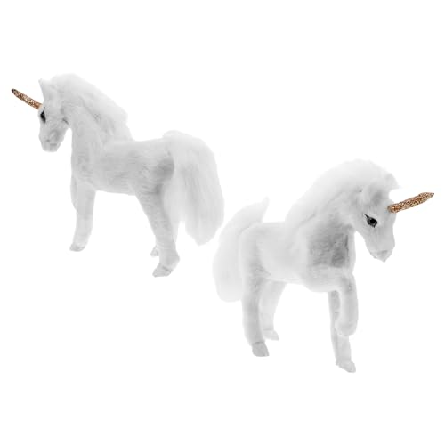 COOLHIYA 2 Miniatur-Einhornfiguren: Tier-Simulationsornamente für Heimdekoration und Fotografie-Requisiten – kleines Tiermodell COOLHIYA 2 Miniatur-Einhornfiguren: Tier-Simulationsornamente für Heimdekoration und Fotografie-Requisiten – kleines Tiermodell von COOLHIYA