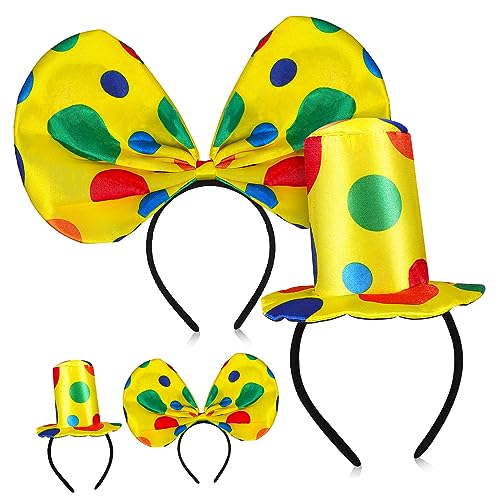 COOLHIYA 2 Sätze Geburtstagshüte Clown Karnevalspartyhüte kinder stirnband stirnbänder kinder Requisiten für Zirkuskostüme bilden Kleidung Lieferungen Hut Kopfbedeckung von COOLHIYA
