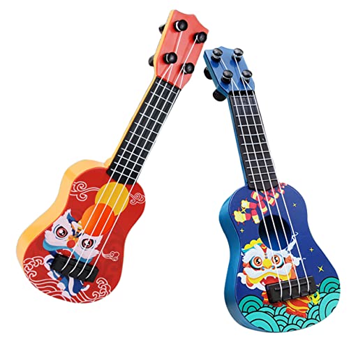 COOLHIYA 2 Stück Mini Ukulele für Cartoon Gitarre aus Strapazierfähigem für Frühkindliche Bildung Farben Rot Blau COOLHIYA 2 Stück Mini Ukulele für Cartoon Gitarre aus Strapazierfähigem für Frühkindliche Bildung Farben Rot Blau von COOLHIYA