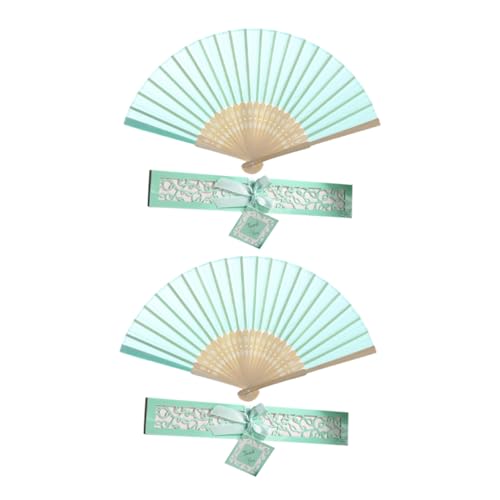 COOLHIYA 2 Stück Teiliges Klassisches Faltbarer Handfächer mit Bambusrahmen und Grünem Feiner Chinesischer Stil Dekorativ und Tragbar für Frauen Hochzeit und Partyaccessoire COOLHIYA 2 Stück Teiliges Klassisches Faltbarer Handfächer mit Bambusrahmen und Grünem Feiner Chinesischer Stil Dekorativ und Tragbar für Frauen Hochzeit und Partyaccessoire von COOLHIYA
