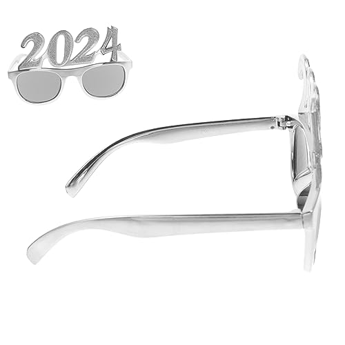 COOLHIYA 2024 Geburtstagsparty-brille Partybrillen Sonnenbrille Für Das Neue Jahr Brillen Requisiten Neujahrsparty Foto Requisiten Partybrille Partyzubehör Brillengestelle Anzahl Pc-rahmen von COOLHIYA