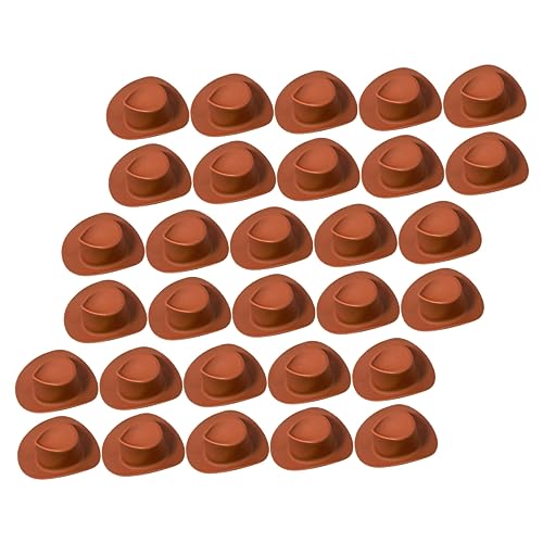 COOLHIYA 30 Stück Mini Cowboyhüte Pack Süße Miniatur Cowgirl Hüte für DIY Dekoration Party Accessoires Puppendekoration Schokoladenfarbe Festtagsdeko COOLHIYA 30 Stück Mini Cowboyhüte Pack Süße Miniatur Cowgirl Hüte für DIY Dekoration Party Accessoires Puppendekoration Schokoladenfarbe Festtagsdeko von COOLHIYA