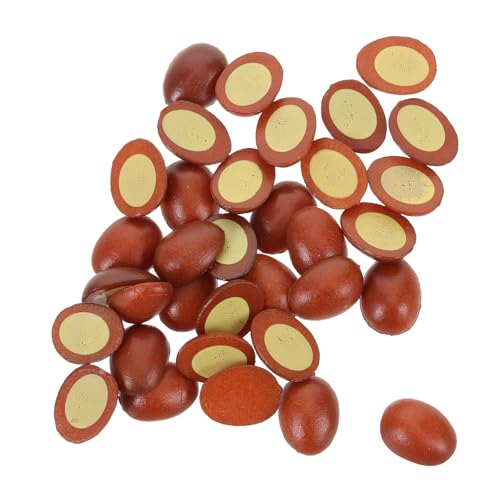 COOLHIYA 30 Stück Miniatur-Eier für Puppenhäuser: Mini-Modelle mit gekochten Eiern, Rollenspiel-Essensspielzeug für Kinder, Puppenhaus-Küchendekorationszubehör von COOLHIYA