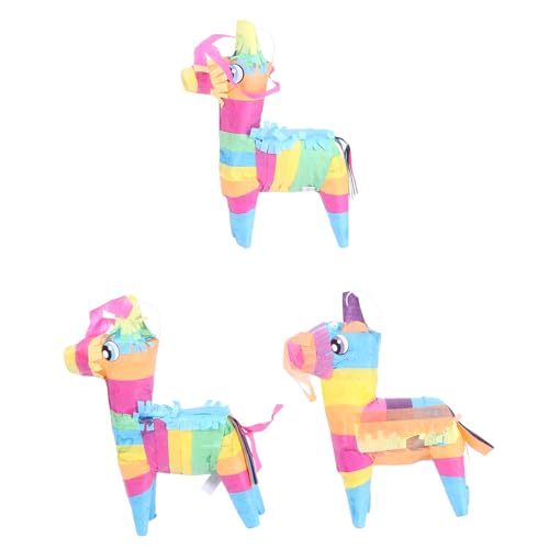 COOLHIYA 3St Piñata Spielzeug komfetti kandis the gift überraschungstüte snoep choc mämä surprise suessigkeiten süsigkeiten family Pinata aus Papier Parteibevorzugung draussen Karton Kind von COOLHIYA