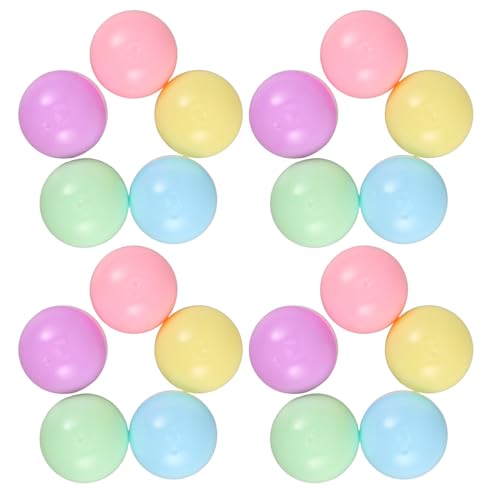 COOLHIYA 50 Stück runde Kapseln in Macaron-Farben: Leere Kunststoffbehälter für Verkaufsautomaten und Preise im Klassenzimmer. Runde Behälter von COOLHIYA
