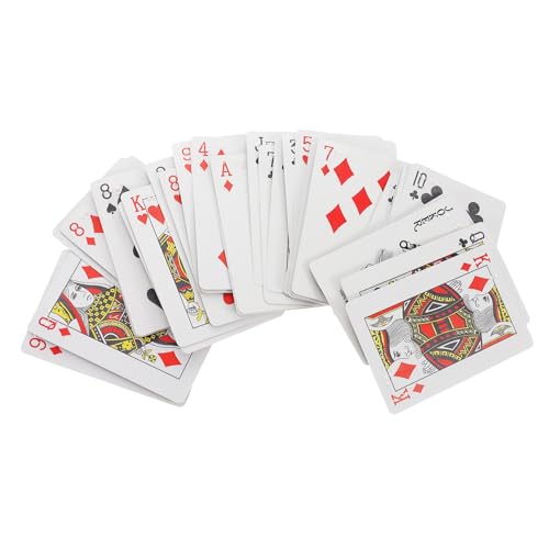 COOLHIYA Braille Spielkarten für Sehbehinderte Großdruck Kartendeck mit Braille Markierungen für Erwachsene und Hilfsmittel für Kartenspiele und Lernspiele von COOLHIYA
