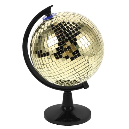 COOLHIYA Discokugel-, reflektierende Spiegelkugel, ästhetisches Regaldekor für Schlafzimmer, Büro, Wohnzimmer, Funkelnde Disco-Skulptur, modernes Wohndekor von COOLHIYA