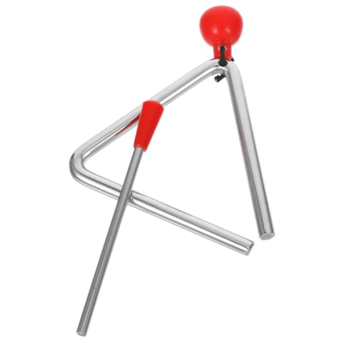 COOLHIYA Handpercussion-Triangel: Musikalisches Stahldreieck mit Schlägel, Schlaginstrument, Klanginstrument für die Orff-Musikausbildung von COOLHIYA
