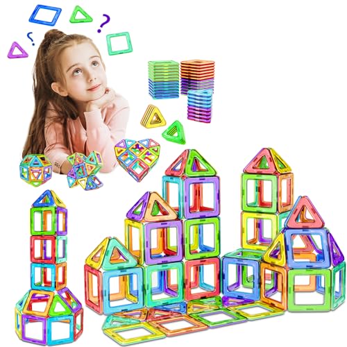COOLJOY Magnetische Bausteine| 40 Teile Magnetbausteine Magnete Kinder | Magnetspielzeug Tiles | Magnet bausteine für Spielzeug ab 3 4 5 6 Jahre Kinder Jungen und Mädchen Geschenk von COOLJOY