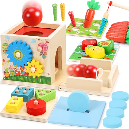 COOLJOY Montessori Spielzeug ab 1 Jahr | Holzspielzeug Motorikspielzeug ab 1 Jahr | 8-IN-1 STEM Geschenk für Jungen und Mädchen 2 3 4 Jahren COOLJOY Montessori Spielzeug ab 1 Jahr | Holzspielzeug Motorikspielzeug ab 1 Jahr | 8-IN-1 STEM Geschenk für Jungen und Mädchen 2 3 4 Jahren von COOLJOY