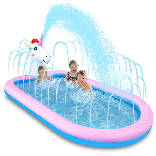 COOLJOY Planschbecken Für Kinder | Einhorn-Aufblasbar Pool | Luftmatratze Kinderpool Aufblasbar WasserSpielmatte Badewanne 175×120×50 cm Familie Pool für Sommergarten Outdoor Aktivitäten COOLJOY Planschbecken Für Kinder | Einhorn-Aufblasbar Pool | Luftmatratze Kinderpool Aufblasbar WasserSpielmatte Badewanne 175×120×50 cm Familie Pool für Sommergarten Outdoor Aktivitäten von COOLJOY