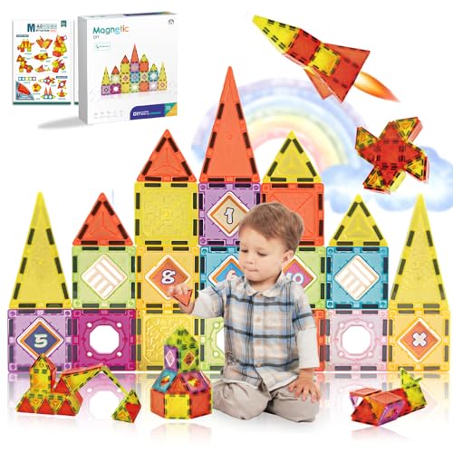Magnetische Fliesen STEM Bauspielzeug, Sensorische Magnetische Bausteine für Kleinkinder und Kinder, Montessori Vorschule Lernspielzeug Geschenk für Jungen und Mädchen ab 3 Jahren. (Farbige Fenster) Magnetische Fliesen STEM Bauspielzeug, Sensorische Magnetische Bausteine für Kleinkinder und Kinder, Montessori Vorschule Lernspielzeug Geschenk für Jungen und Mädchen ab 3 Jahren. (Farbige Fenster) von COOLYNX