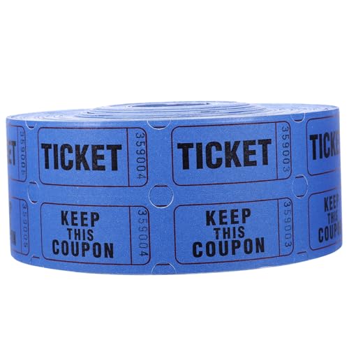 COOPHYA 1 Rolle Karten für Party Tombola-Tickets Schild Universaltickets Etiketten Los Karnevalskarten Papier Gewinnkarte allgemeine Fahrkarte Lotterie Gutschein von COOPHYA
