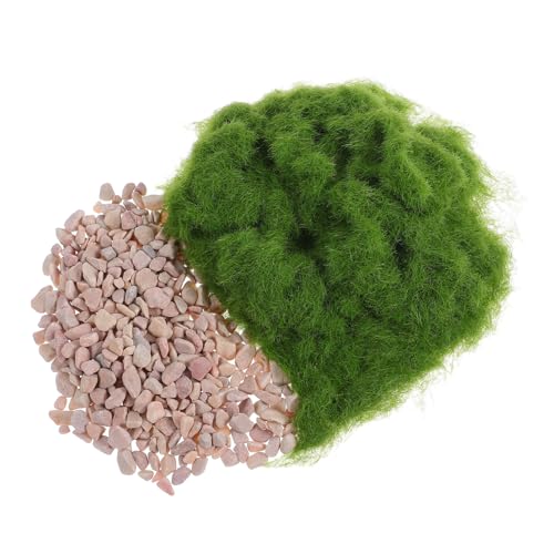 COOPHYA 1 Satz Kunstgras Landschaftsdeko mit Gras Pulver für DIY Modelleisenbahnen und Landschaften Realistische Miniaturszenen Zartem Grün von COOPHYA