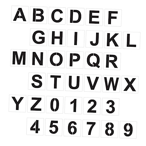 COOPHYA 1 Set Alphanumerische Vorlage Punktstempel Schablonen Für Buchstaben Alphabet Gießmuster Schablonen Für Zahlen Kreise Und Tagebuchschablonen Basteln Wiederverwendbare von COOPHYA