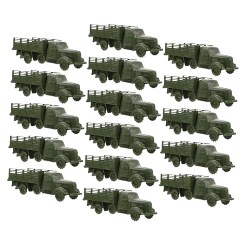 COOPHYA 16 Stück Teiliges Militärfahrzeug Modellspielzeugset Mini Lastwagen für Szenen Sammlung für Fördert Spiel und Lernen von COOPHYA