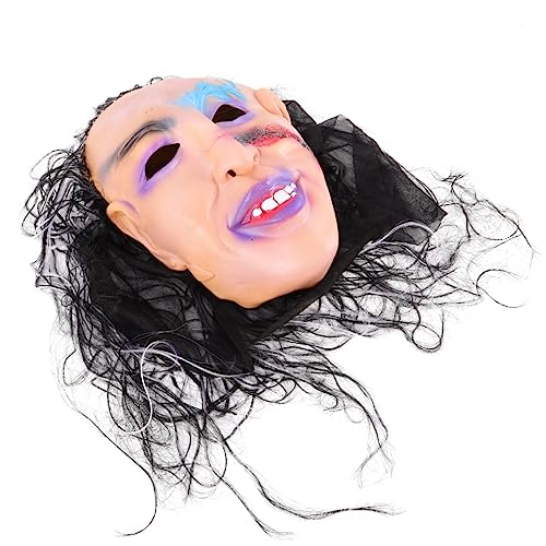 COOPHYA 1Stk Gruselige Halloween-Hexenmaske Halloween Kopfmaske Halloween-Monstermasken Spukhausmaske Halloween-Gesichtsmaske kleidung Abschlussball bilden unheimlich Requisiten Emulsion von COOPHYA