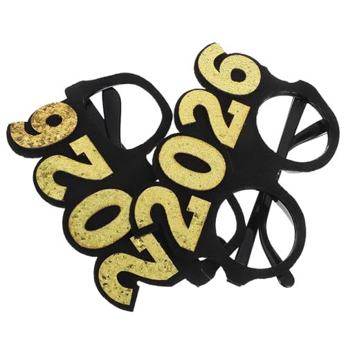 COOPHYA 2 Stück Frohes Neues Jahr Brille 2026 Brillen Party Favor Fancy Silvester Party Brillen Dress Up Sonnenbrille Foto Requisiten Zubehör COOPHYA 2 Stück Frohes Neues Jahr Brille 2026 Brillen Party Favor Fancy Silvester Party Brillen Dress Up Sonnenbrille Foto Requisiten Zubehör von COOPHYA