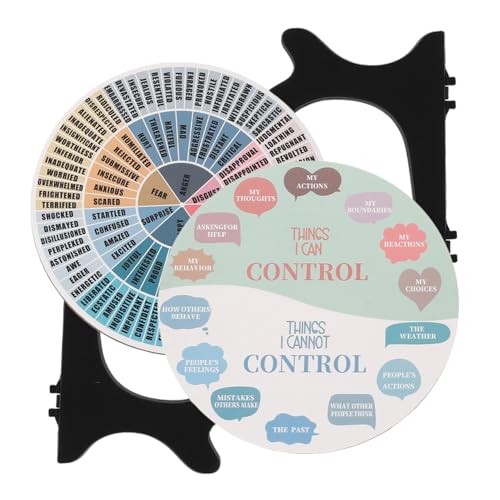 COOPHYA 2 Stück Raddiagramm Zur Psychischen Gesundheit, Emotionsrad Ornamente, Gefühlsrad Mit Ständer, Gefühlsrad Ornament Für Den Schreibtisch, Emotionsrad Dekore, Schreibtisch COOPHYA 2 Stück Raddiagramm Zur Psychischen Gesundheit, Emotionsrad Ornamente, Gefühlsrad Mit Ständer, Gefühlsrad Ornament Für Den Schreibtisch, Emotionsrad Dekore, Schreibtisch von COOPHYA