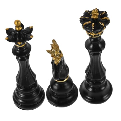 COOPHYA 3 Stücke Simulierte Schach Wohnkultur Statuen Tisch Schrank Anordnung Intellektuelle Schachbrett Brettspiele Synthetische Harz Schwarz COOPHYA 3 Stücke Simulierte Schach Wohnkultur Statuen Tisch Schrank Anordnung Intellektuelle Schachbrett Brettspiele Synthetische Harz Schwarz von COOPHYA