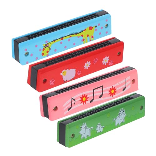 COOPHYA 4 Teiliges Musikspielzeug Für Kleinkinder, Baby Mundharmonikas, Kinder Musikspielzeug, Mundharmonikas Für Anfänger, Musikinstrument Für Kinder, Chromatische Mundharmonikas, von COOPHYA