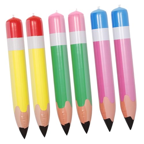COOPHYA 6 Stück Aufblasbare Riesen Bleistift Ballons Teiliges PVC Dekoration für Klassenzimmer Deckenhängend Back To School Foto Requisiten in Gelb Grün COOPHYA 6 Stück Aufblasbare Riesen Bleistift Ballons Teiliges PVC Dekoration für Klassenzimmer Deckenhängend Back To School Foto Requisiten in Gelb Grün von COOPHYA