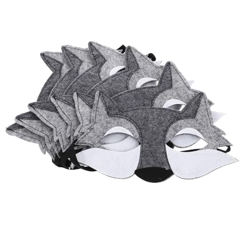 COOPHYA 6st Oberfläche Aus Vliesfilz Werwolf-maske Masken Kostüm Halloween-wolf-maske Wolfsmasken Aus Filz Wolf-geburtstagsparty-zubehör Tolle Tier Gefühlt Geburtstagsparty Liefert von COOPHYA