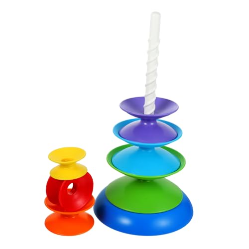 COOPHYA Regenbogenrad Balancierspiel für Kreisspielzeug stapeln Babyspielzeug interaktive Spiele für Kid Toys Stapelring Farblernspielzeug Plastik Colorful COOPHYA Regenbogenrad Balancierspiel für Kreisspielzeug stapeln Babyspielzeug interaktive Spiele für Kid Toys Stapelring Farblernspielzeug Plastik Colorful von COOPHYA