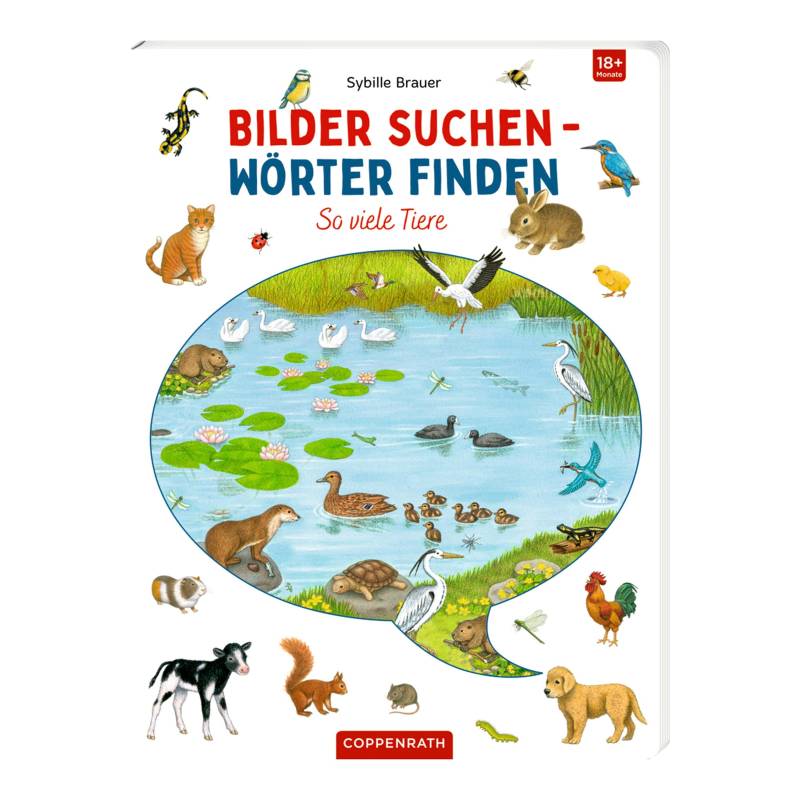 Coppenrath Die Spiegelburg Pappbilderbuch Bilder suchen - Wörter finden: So viele Tiere von COPPENRATH DIE SPIEGELBURG