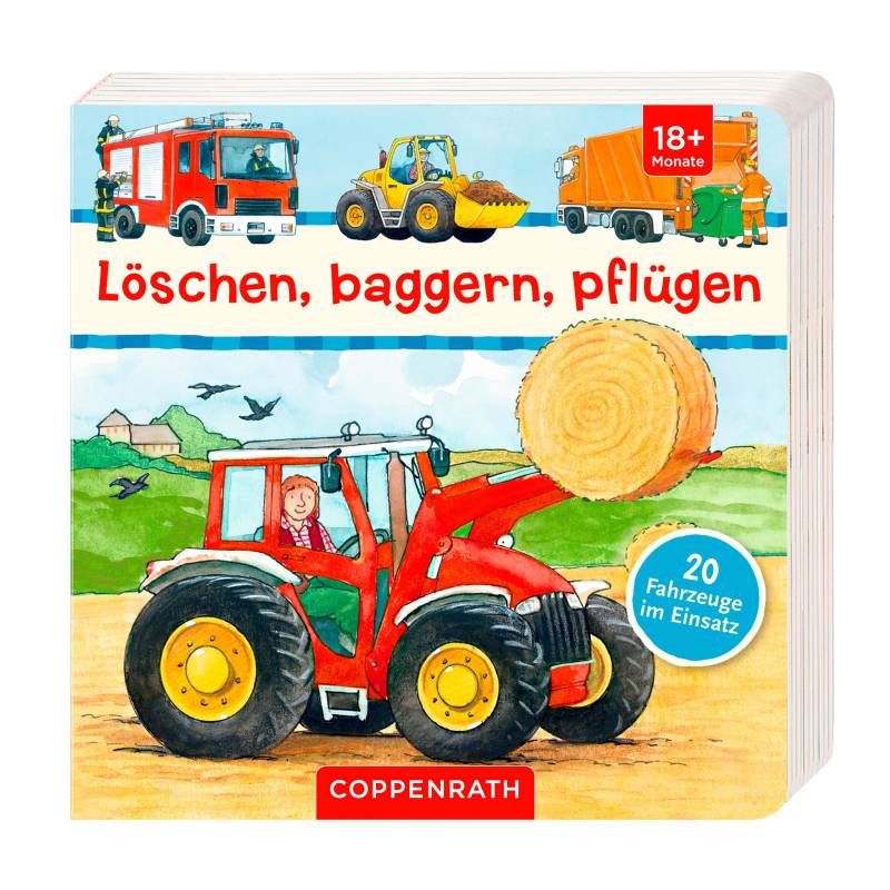 Coppenrath Die Spiegelburg Pappbilderbuch Löschen, baggern, pflügen von COPPENRATH DIE SPIEGELBURG