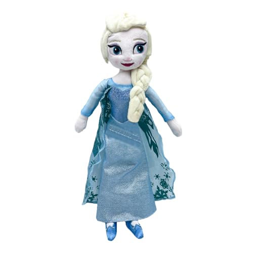 COQOYO Frozen ELSA Kuscheltier Eiskönigin Prinzessin Plüschtier, 40cm Cartoon Stofftier Plushie, Superweich Blau Plüsch Puppe Figure Spielzeug, Geburtstag und Weihnachten Geschenke für Mädchen von COQOYO