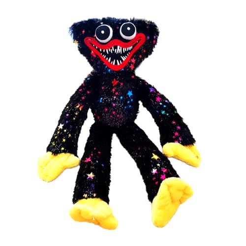 COQOYO Huggy Kuscheltier, Poppy Plüschtier Schwarz, Gruseliges Horror Monster Wuggy Playtime Stofftier, 40cm Plüschpuppe Lustige Smiling Plushie Figure Spielzeug, Geburtstag Geschenke für Kinder von COQOYO