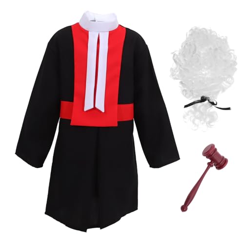 CORHAD 1 Satz Richterkostüm für Robuste Perücke und Outfit für Rollenspiele Geeignet für Partys und Theateraufführungen CORHAD 1 Satz Richterkostüm für Robuste Perücke und Outfit für Rollenspiele Geeignet für Partys und Theateraufführungen von CORHAD