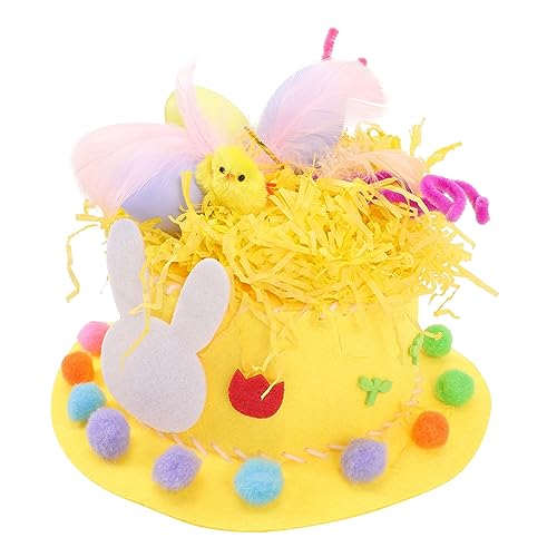 CORHAD 1 Satz ostern DIY hut Kinderkleid Gastgeschenke für Ostern Früherziehungshüte Spielzeuge Kappen Osterschmuck Hutset für Kinder Cosplay Dekorationen Kleidung Eier Hasenmütze Vlies von CORHAD