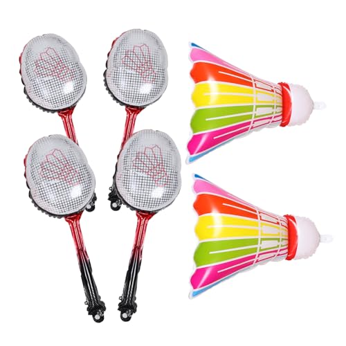 CORHAD 1 Set Aufblasbarer Badminton -schläger Ballon Set Leichtes Schlägerballon Tragbare Partybevorzugung Aluminiumfolie Ballon Leicht Zu Bösen Badmintonballon Aufzublasen von CORHAD