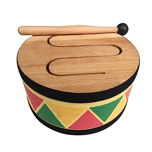 CORHAD 1 Set Dreiklang Trommel Musikspielzeug Musik Klopfspielzeug Musiktrommel Für Handklopf Musikspielzeug Pädagogisches Spielset Klopf Musikinstrument Aus Holz Bunt von CORHAD
