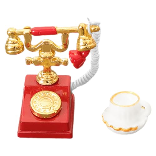 CORHAD Puppenhaus Mini 1 Set Miniatur-puppenhaus, Retro-Telefon-Becher-Modell, Retro-Miniatur-Telefon, Puppenhaus, Vintage-Telefon-Modell, Mini-Telefon-Becher-Figur Für Puppenhäuser CORHAD Puppenhaus Mini 1 Set Miniatur-puppenhaus, Retro-Telefon-Becher-Modell, Retro-Miniatur-Telefon, Puppenhaus, Vintage-Telefon-Modell, Mini-Telefon-Becher-Figur Für Puppenhäuser von CORHAD