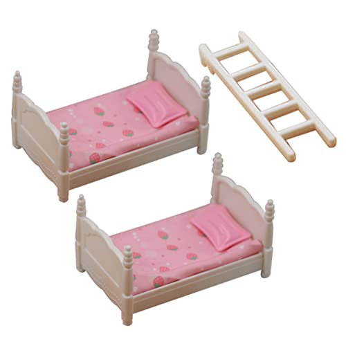 CORHAD 2-in-1 Miniatur-etagenbett Für Puppenhaus Mini- Etagenbett Spielzeug Realistisches Design von CORHAD