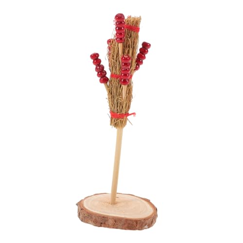 CORHAD 1 Set Puppenhaus-mini-Essen, Mini-chinesischer Snack, Winzige Kandierte Haws-Requisiten Für Vorgetäuschte Spielküche, Miniatur-puppenhaus-zubehör Mit Sockel von CORHAD