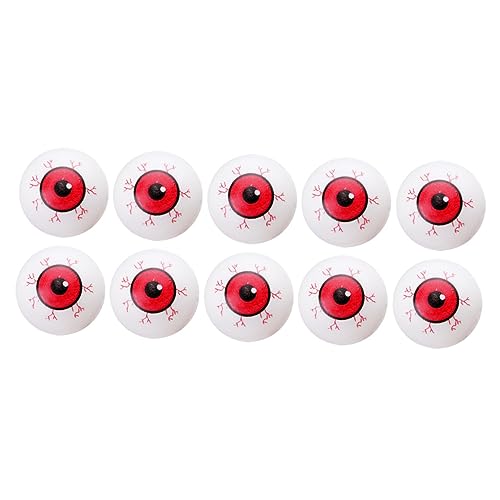 CORHAD 10 Stück Halloween Deko Gruselige Kunststoff Augen mit Adern Rote Fake Eyeballs für Halloween Party Streich und Spuk Atmosphäre von CORHAD