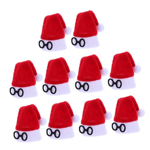 CORHAD 10 Stück Mini-weihnachtsmütze Weihnachtsbestecktasche Weinflaschendeckel Süßigkeiten Beutel Tasche Mini -süßigkeitenhüte Puppenhauszubehör Flanell Rot CORHAD 10 Stück Mini-weihnachtsmütze Weihnachtsbestecktasche Weinflaschendeckel Süßigkeiten Beutel Tasche Mini -süßigkeitenhüte Puppenhauszubehör Flanell Rot von CORHAD