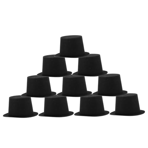 CORHAD 10 Stück Miniatur Schwarze Mini Hüte aus Kunststoff DIY Weihnachtsdekoration Schneemann Zubehör Bastelmaterial für Puppenhaus Festliche Partydekoration CORHAD 10 Stück Miniatur Schwarze Mini Hüte aus Kunststoff DIY Weihnachtsdekoration Schneemann Zubehör Bastelmaterial für Puppenhaus Festliche Partydekoration von CORHAD