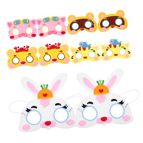 CORHAD 10 Stück Teiliges Cartoon Tiermasken aus Stabilem Vliesstoff Leichte und Wiederverwendbare Kindermasken für Fasching Halloween und Kindergeburtstag Bequemes Tragen Realistische CORHAD 10 Stück Teiliges Cartoon Tiermasken aus Stabilem Vliesstoff Leichte und Wiederverwendbare Kindermasken für Fasching Halloween und Kindergeburtstag Bequemes Tragen Realistische von CORHAD