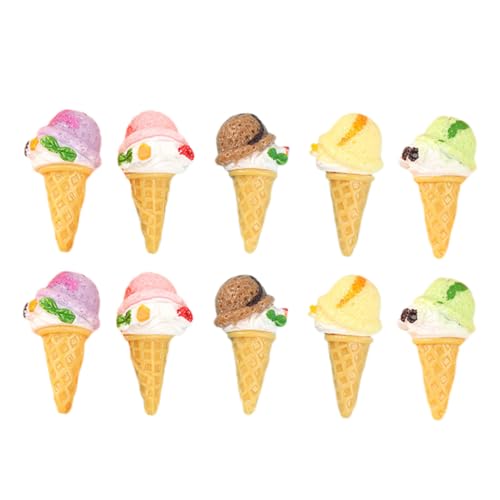 CORHAD 10 Stück Teiliges Künstliches Eiscreme aus Resin Realistische Mini Eistüten Dekoration für Dessertshops Fotorequisiten und Lebensmittelpräsentationen Gemischte Farben Langlebig CORHAD 10 Stück Teiliges Künstliches Eiscreme aus Resin Realistische Mini Eistüten Dekoration für Dessertshops Fotorequisiten und Lebensmittelpräsentationen Gemischte Farben Langlebig von CORHAD