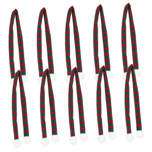 CORHAD 10 Stück Teiliges Mini Schals aus Weichem Langlebigem mit Rot Grün Gestreiftem Weihnachtsdesign Vielseitige Dekoration für Puppen Weinflaschen und Partygeschenke CORHAD 10 Stück Teiliges Mini Schals aus Weichem Langlebigem mit Rot Grün Gestreiftem Weihnachtsdesign Vielseitige Dekoration für Puppen Weinflaschen und Partygeschenke von CORHAD