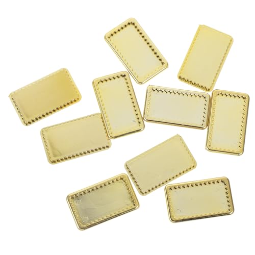 CORHAD 10 Stück Teiliges Miniatur Puppengeschirr Goldene Kleine Teller Realistische Miniaturplatten für Puppenhaus Küche Dekoration DIY Basteln Sammler Geschenk von CORHAD