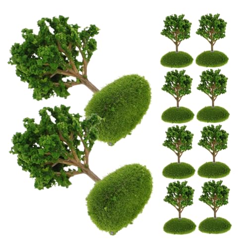 CORHAD 10 Stück Teiliges Miniaturbäume aus Langlebigem Plastik für DIY Mikrolandschaften Realistische Modellpflanzen für Feengärten Sandtisch Architektur und Zugbahn Dekoration von CORHAD