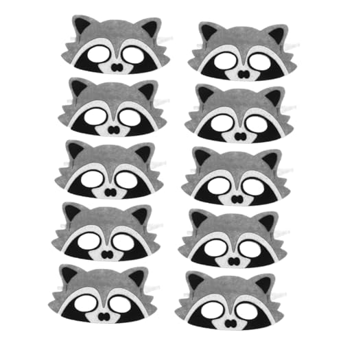CORHAD 10 Stück Teiliges Niedliche Tiermasken aus Filz Halbe Waschbär Gesichtsmasken Cartoon Dschungeltiere für Sicher Leicht für Zoo und Camping Partys Halloween Kostüme CORHAD 10 Stück Teiliges Niedliche Tiermasken aus Filz Halbe Waschbär Gesichtsmasken Cartoon Dschungeltiere für Sicher Leicht für Zoo und Camping Partys Halloween Kostüme von CORHAD