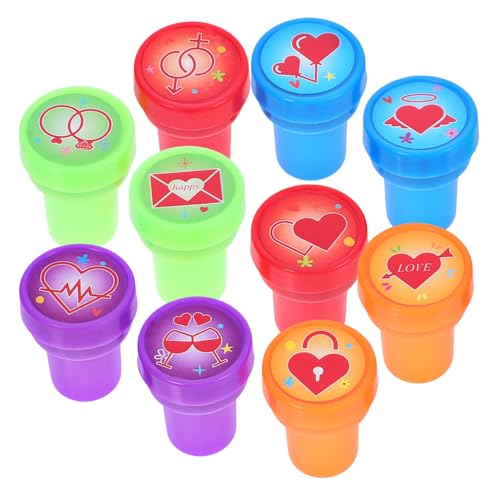 CORHAD 10 Stück Teiliges Valentinstag Stempelset für Niedlichen Kleine Kunststoffstempel für Kreativen Spaß Einfache Handhabung als Party-mitgebsel und Belohnungsspielzeug CORHAD 10 Stück Teiliges Valentinstag Stempelset für Niedlichen Kleine Kunststoffstempel für Kreativen Spaß Einfache Handhabung als Party-mitgebsel und Belohnungsspielzeug von CORHAD
